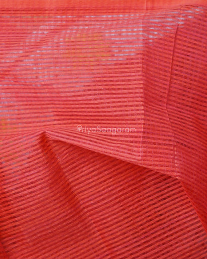 Classic Red Applique Cotton Kota - PD1421