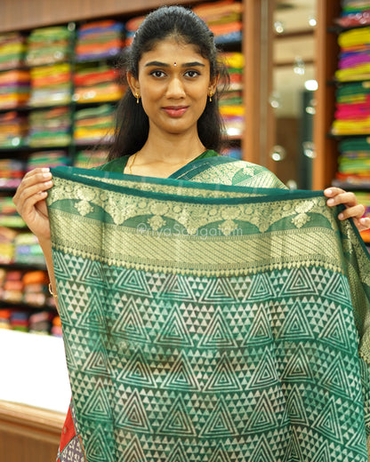 Traditional Checked Kora Silk - PC3196