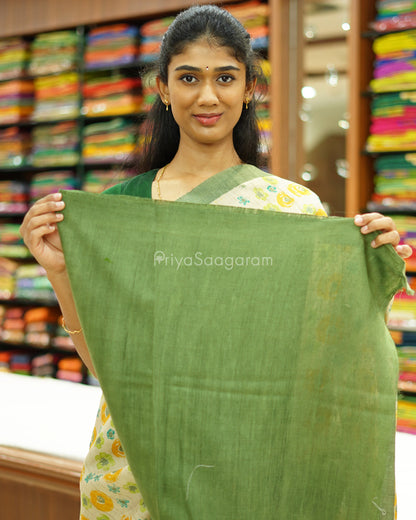 Classic Floral Printed Tussar - PD525