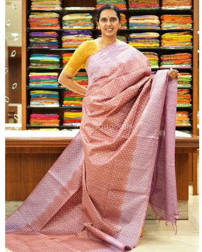 Purple and Violet Shaded Tussar - PD1129