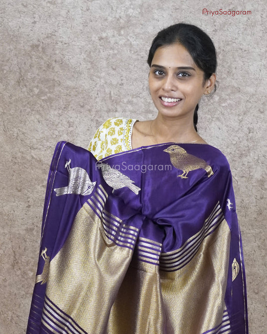 Shining Purple Satin Katan - PC4573