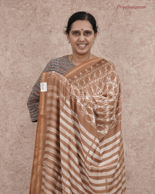 Ash Brown Chanderi - PC1832