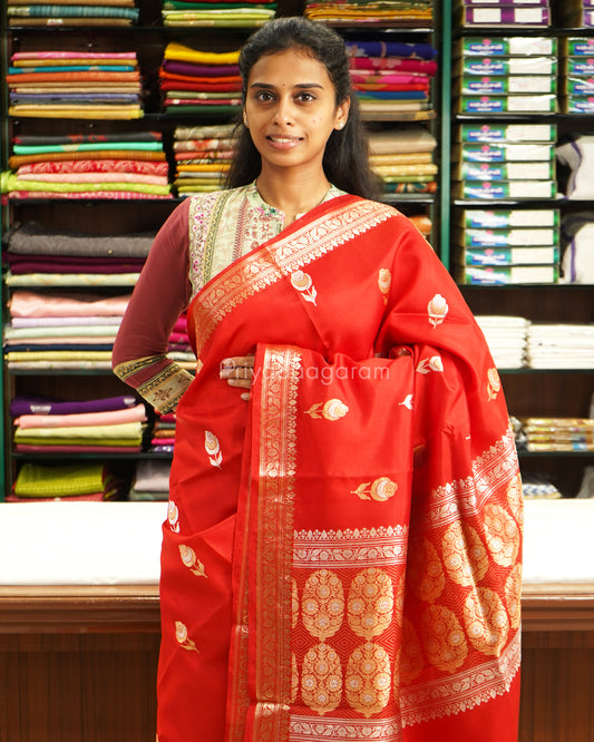 Kumkum Red Raw Mango Silk - PD4573