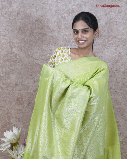 Bright Green Georgette - PC3256
