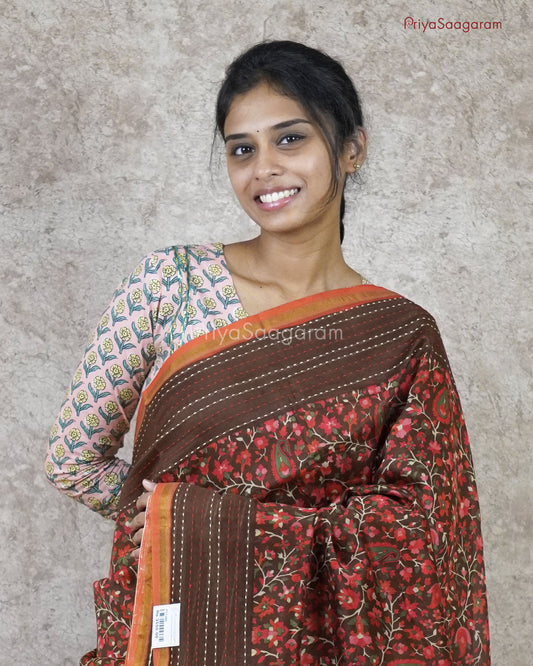 Bright Floral Chanderi - PC1365