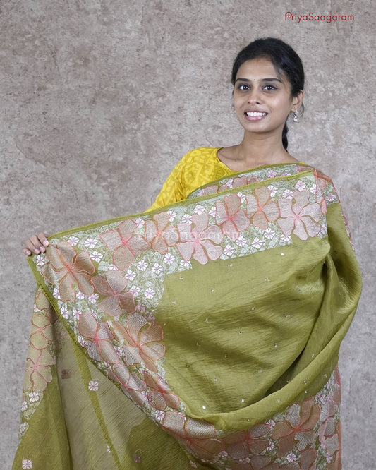 Mehndi Green Crush Tissue - PC2845