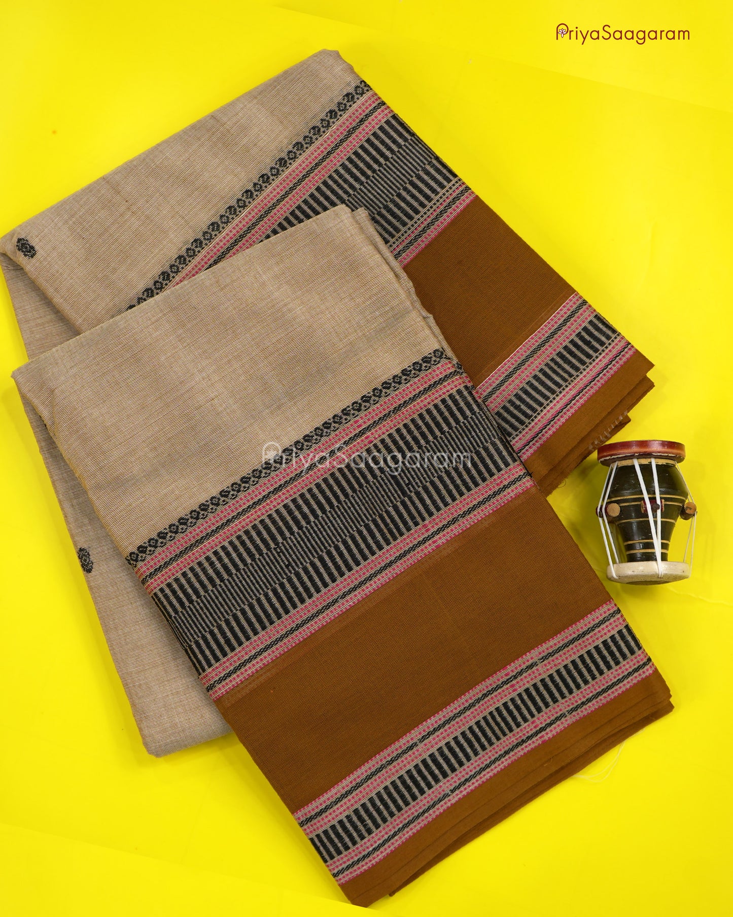 Sand Beige Handloom Cotton - M15193