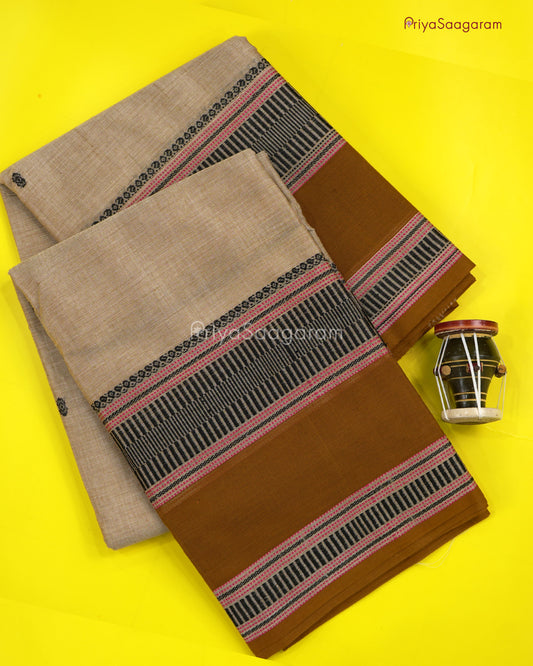 Sand Beige Handloom Cotton - M15193