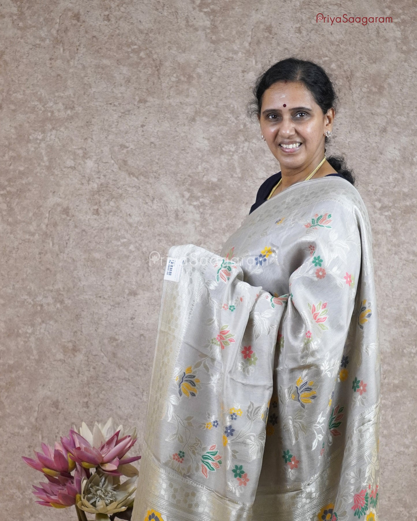 Light Grey Banaras Tussar - PC506