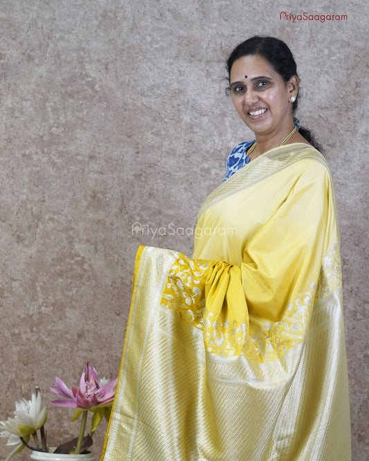 Shaded Yellow Katan Silk - PC3643
