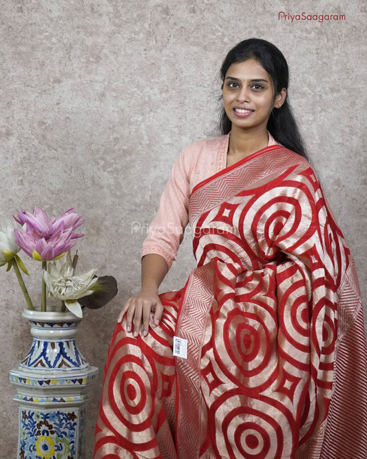 Red Gold Georgette - PC3079