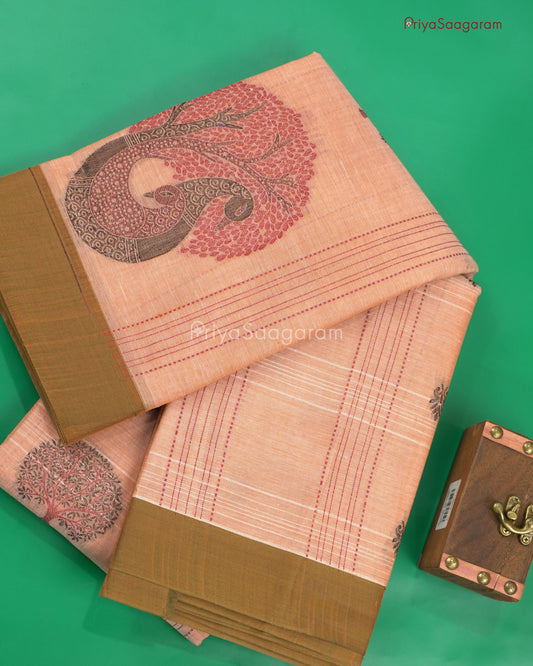 Blush Pink Handloom Cotton - N537