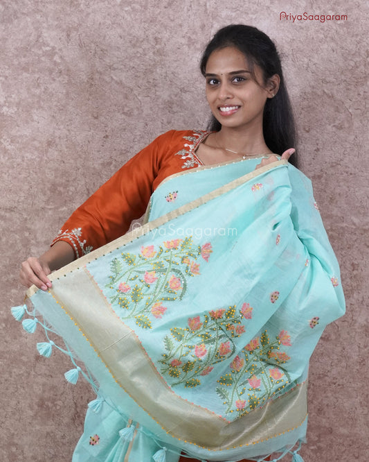 Turquoise Blue Fancy Cotton - PC3670