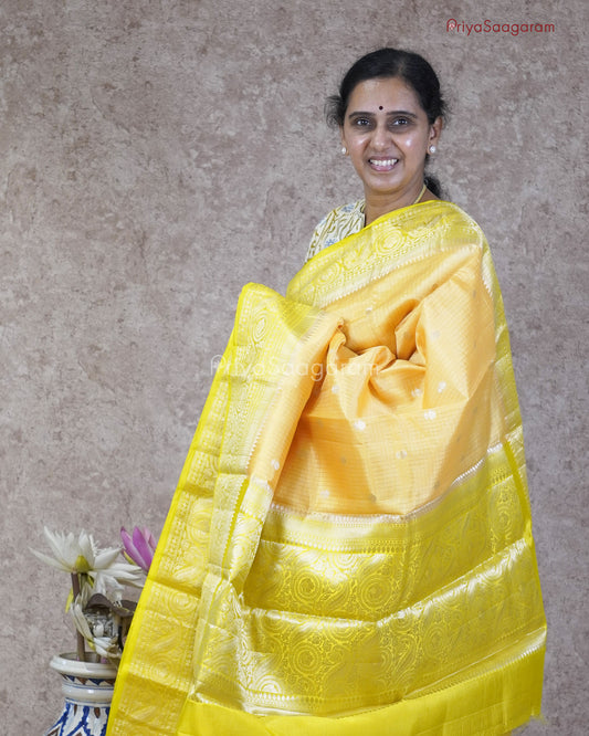 Sunshine Yellow Berry Tussar - PC3599