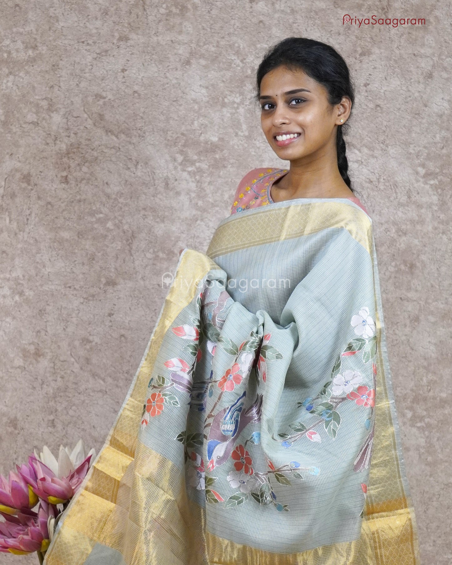 Light Turquoise Kota Banaras - PC2679