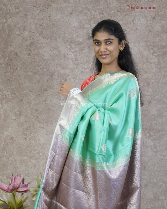 Green Purple Chiniya Silk - PC3200