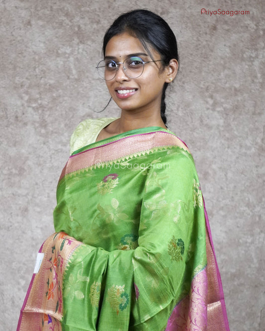 Parrot Green Chiniya Banaras - R52