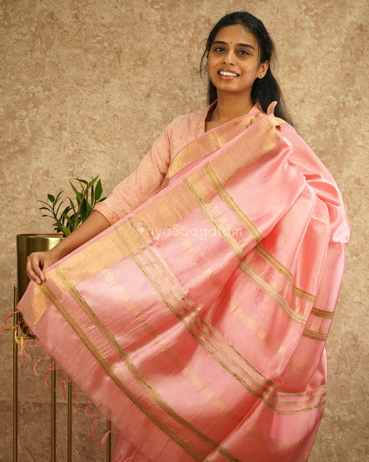 Glowing Pink Tissue Organza - PD538