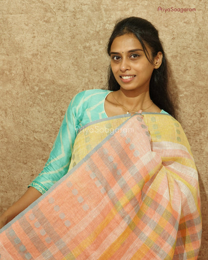 Multi-colour striped Linen - PD756