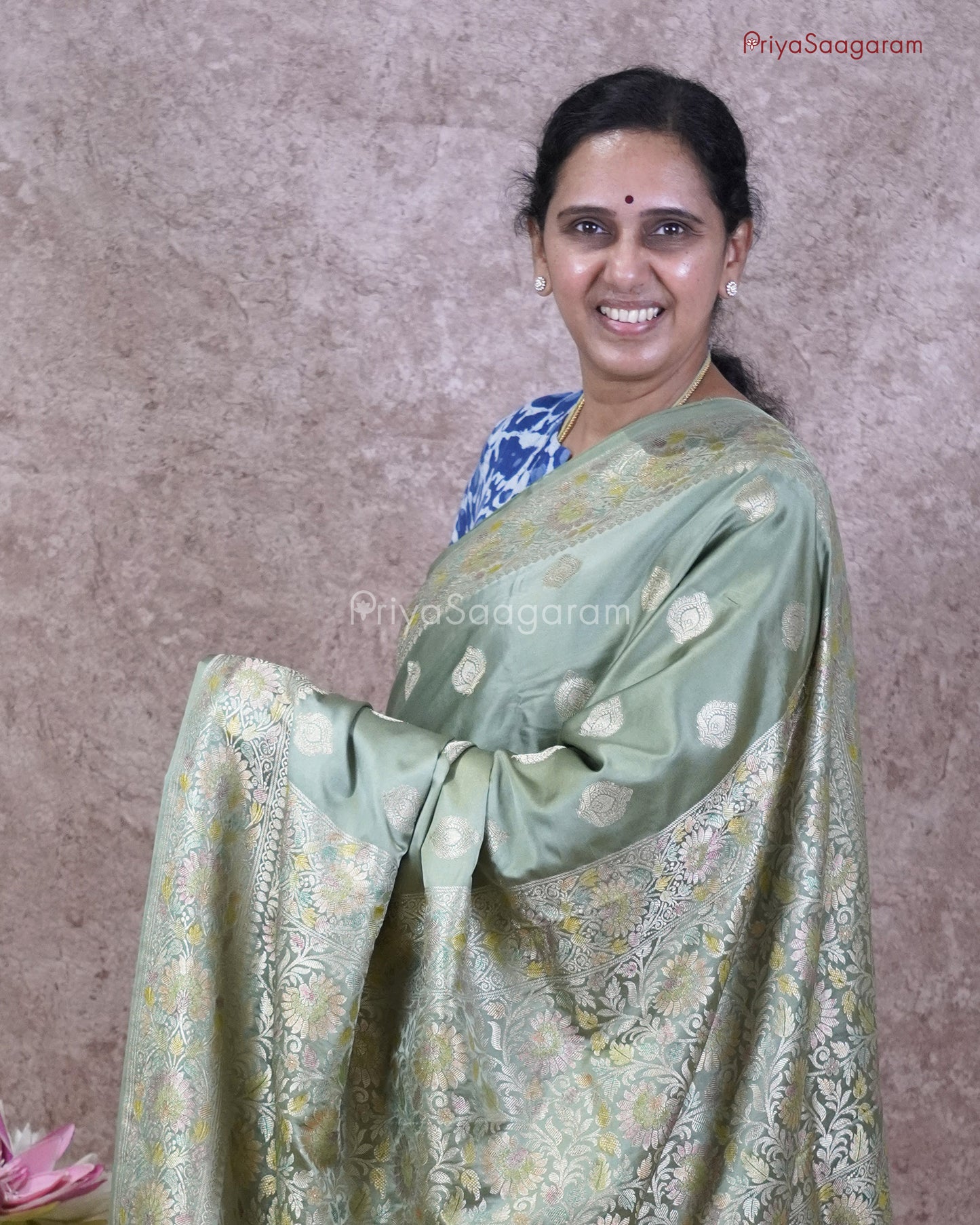 Patel Pista Green Katan Silk - PC3640