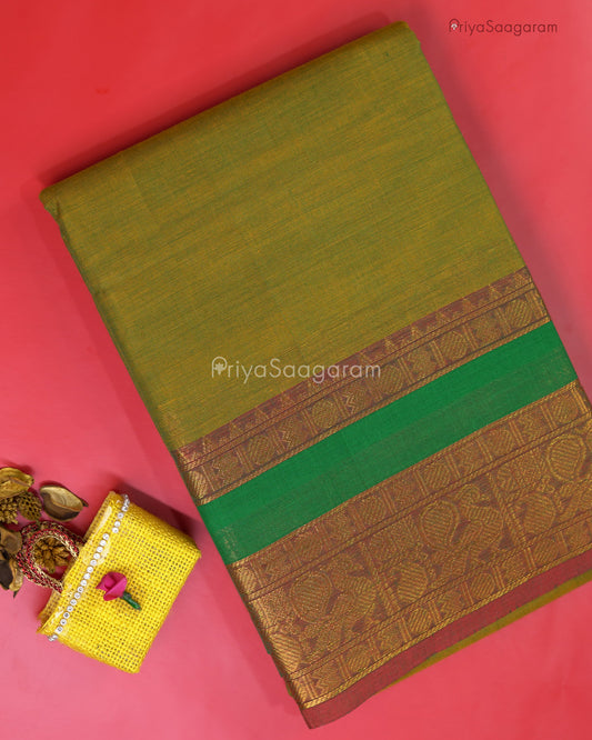 Olive Green Chettinad Cotton - N63
