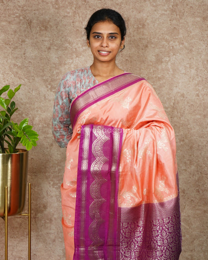 Pink Purple Chiniya Silk - PC3262