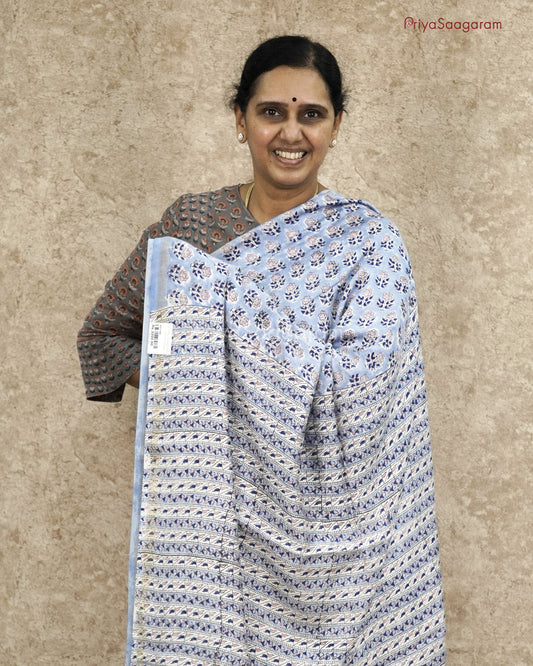Modern Blue Chanderi - PC1790