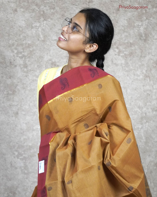 Brown Chettinad Cotton - M227