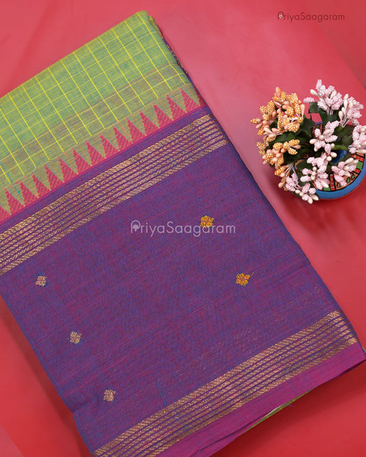 Green Violet Chettinad Cotton - N98