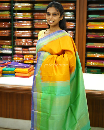Honey Yellow Kanchipuram Silk - M9445