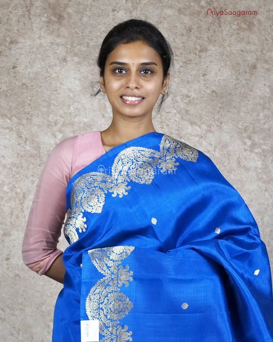 Imperial Blue Raw Mango Silk - PC558