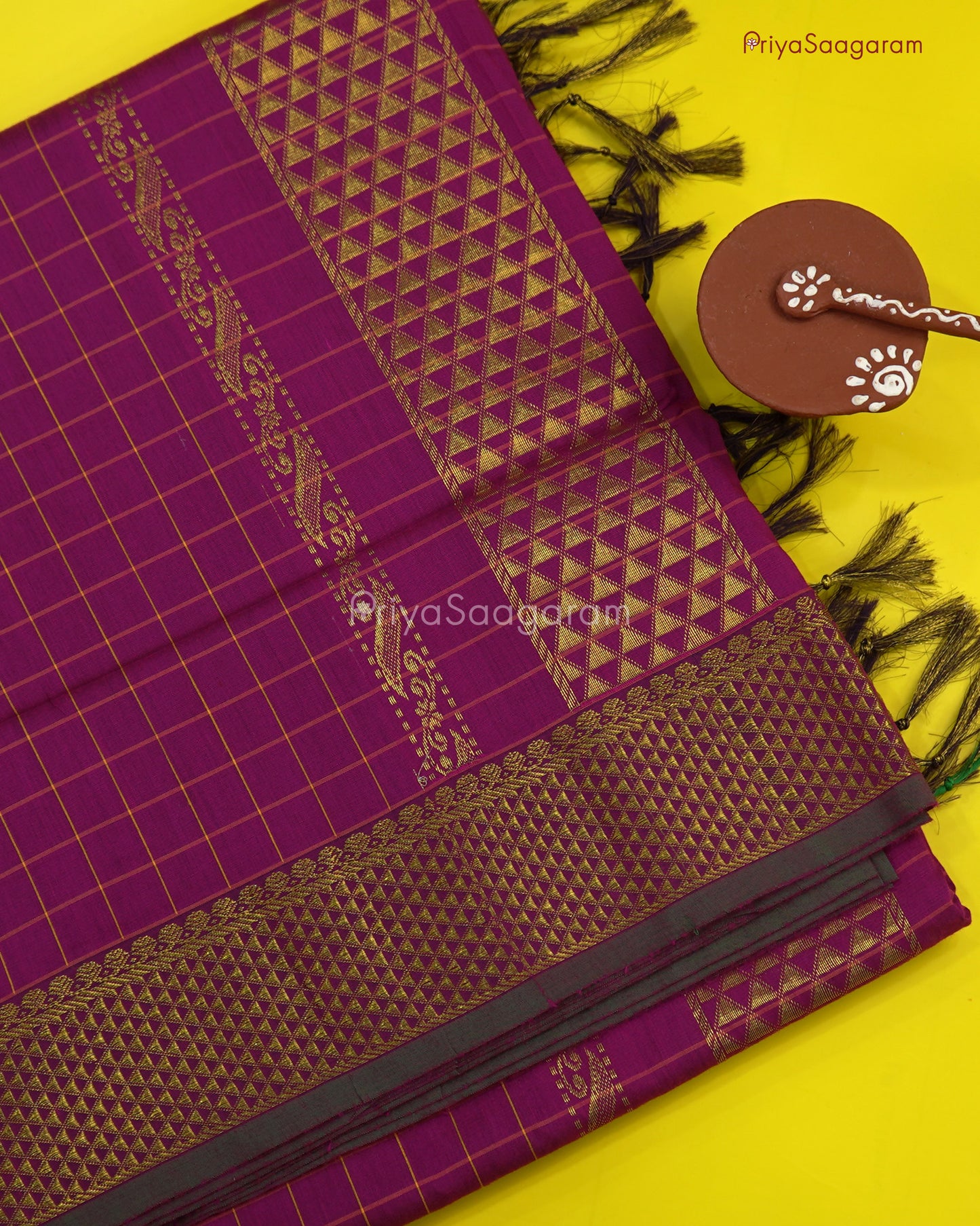 Fundango Purple Kalyani Cotton - M15938