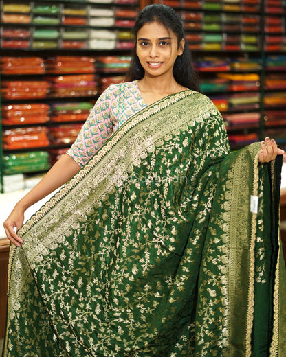 Green Designer Banaras Silk - PE598