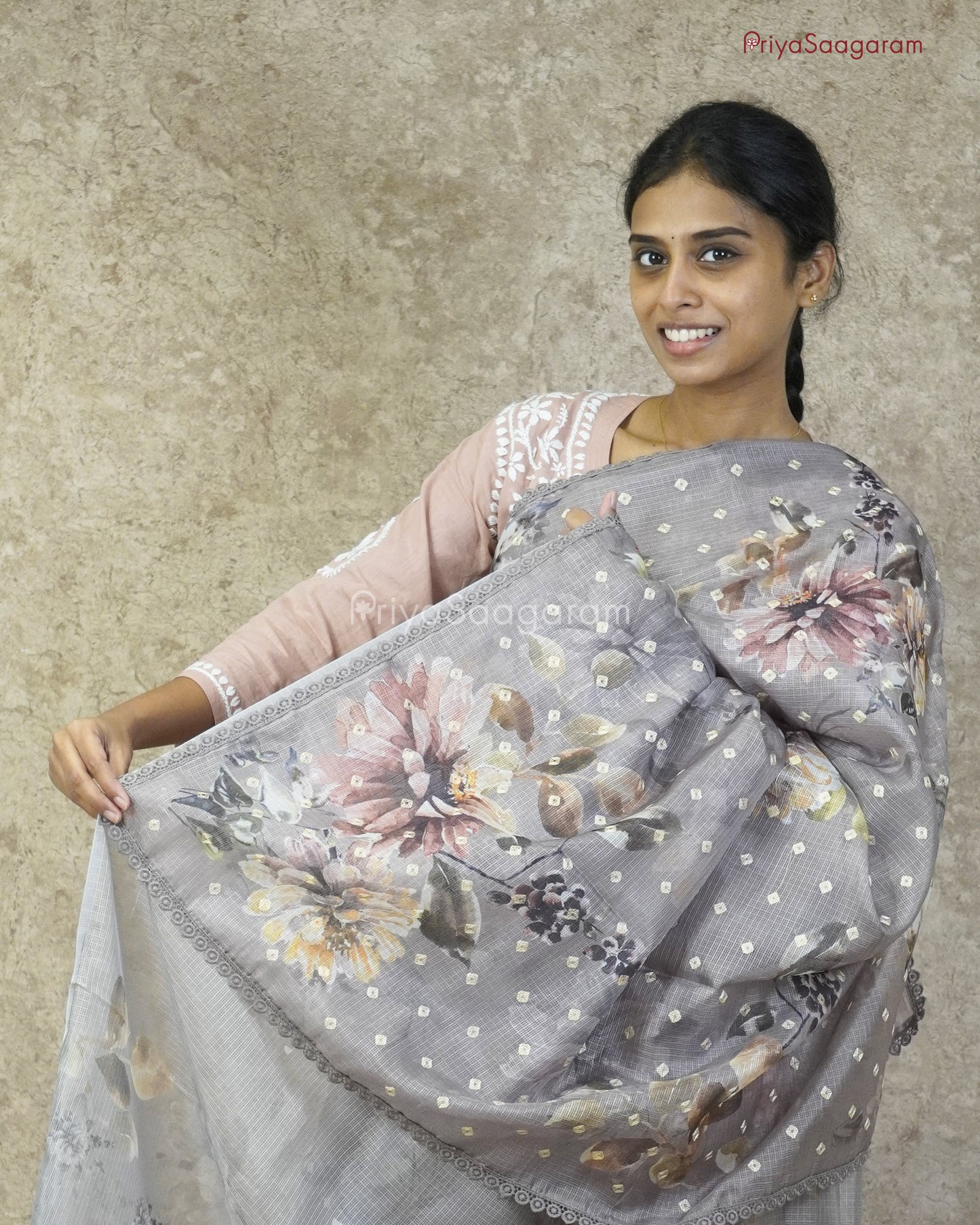 Thistle Purple Floral Kota - PC3558