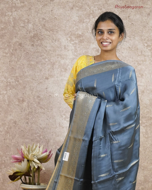 Steel Grey Satin Katan - PC2073