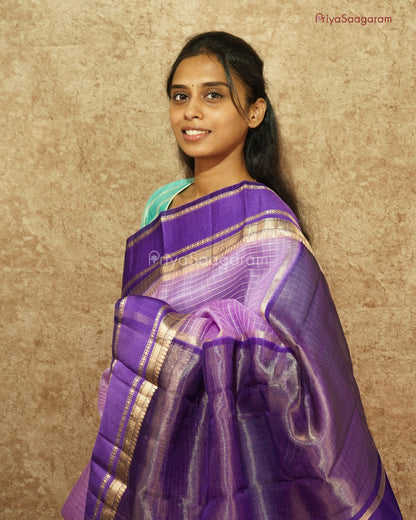 Classic Lavender Banaras Organza - PD1058