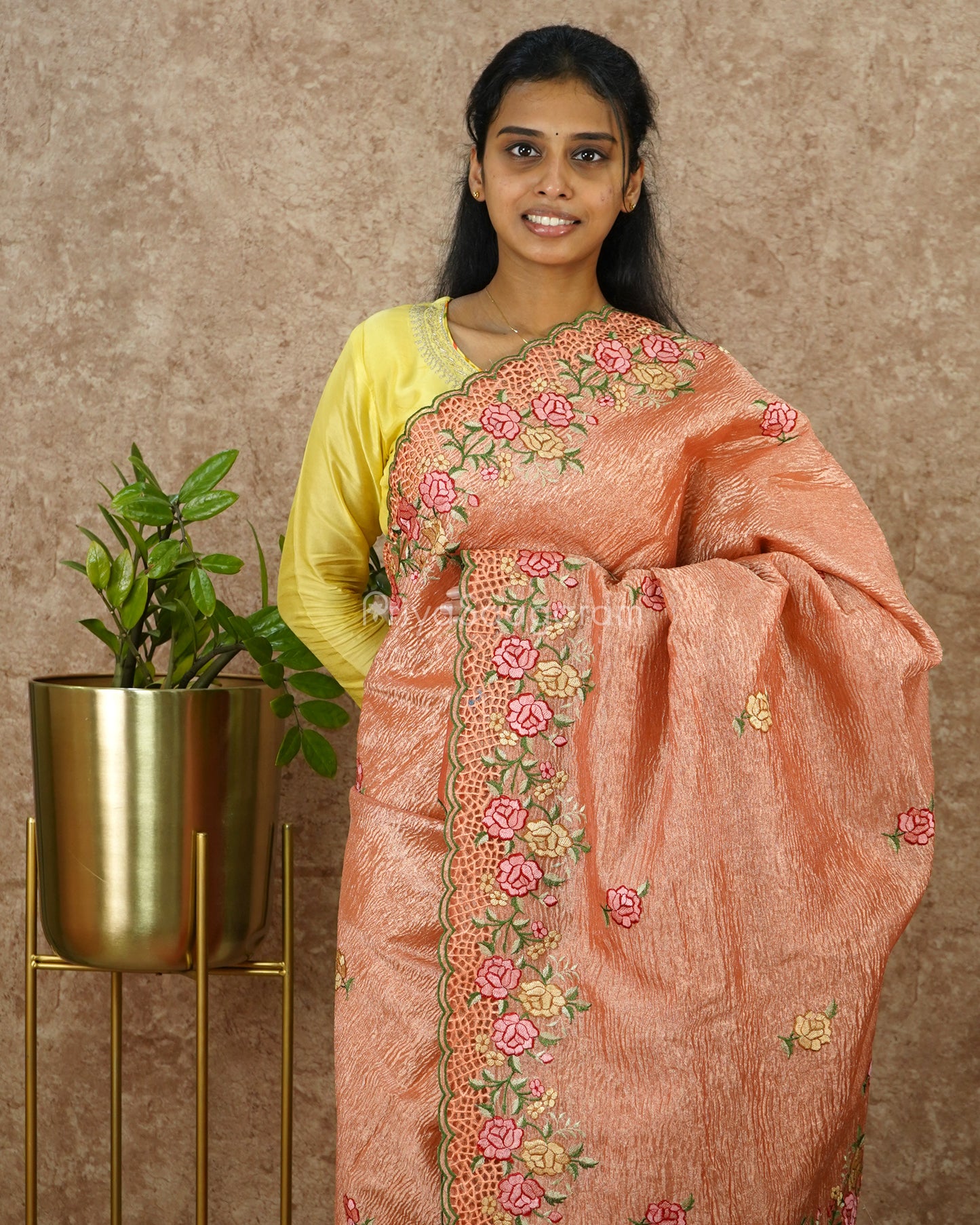 Pink Shaded Floral Crush Tissue - PD3124