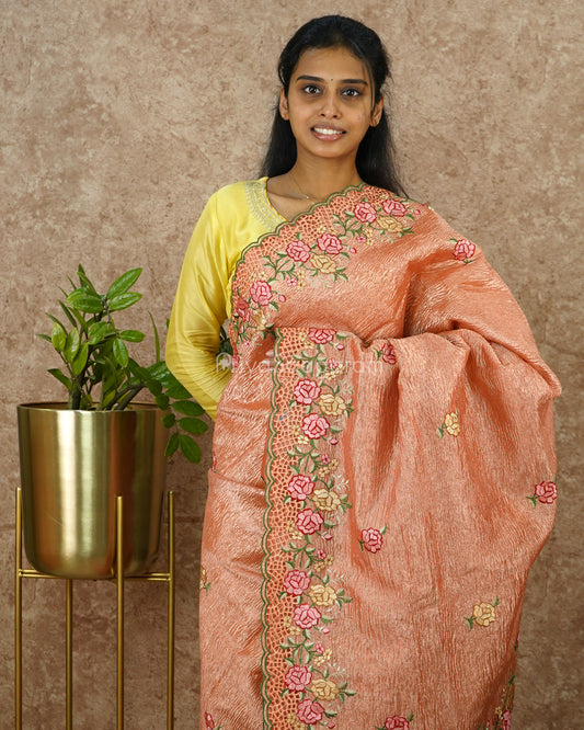 Pink Shaded Floral Crush Tissue - PD3124