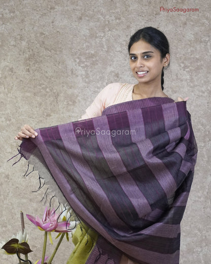 Sangria Purple Organza Tussar - PC2898