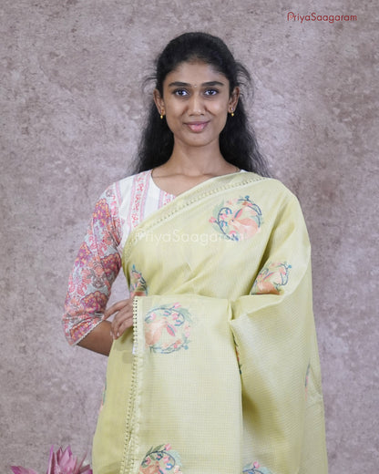Green Embroidery Kota - PC3571