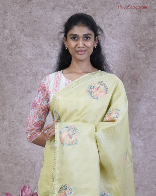Green Embroidery Kota - PC3571