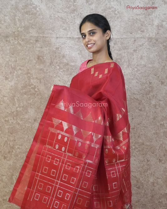 Rich Red Kora Soft Silk - PD152