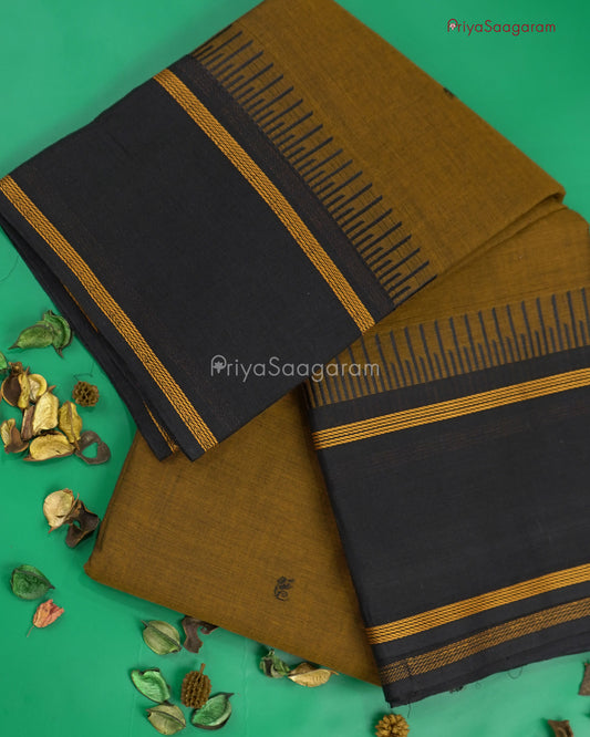 Brown Black Handloom Cotton - N84