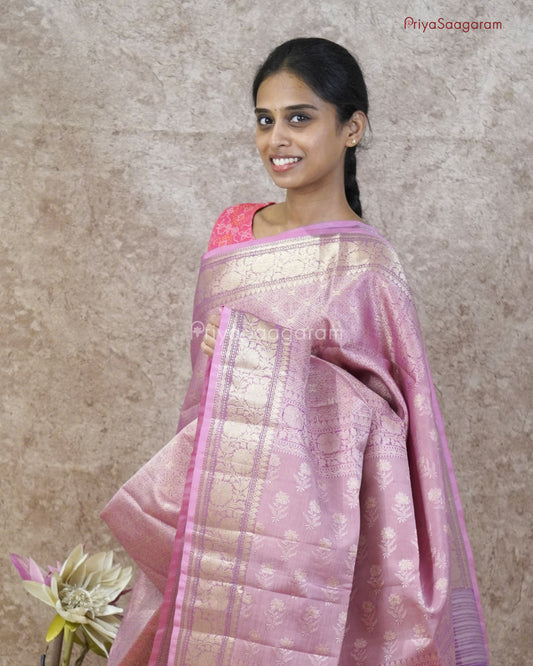 Blushing Purple Muslin Silk - PD69
