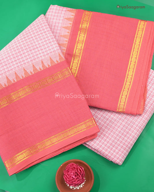 Rose Pink Chettinad Cotton - N95