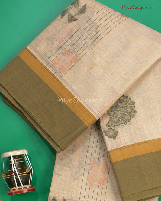 Light Beige Handloom Cotton - N534
