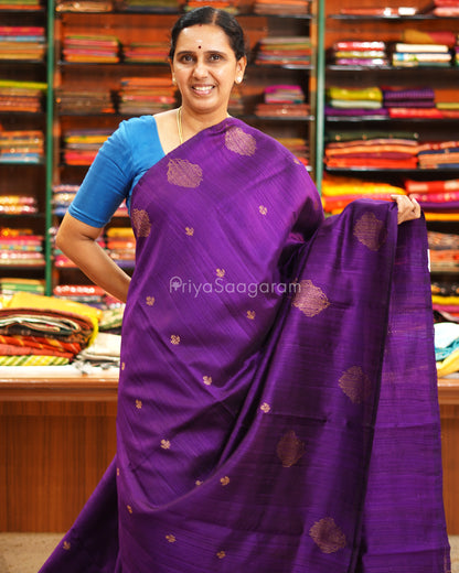 Wine Purple Matka Silk - PE5817