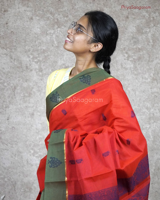 Red Chettinad Cotton - M227