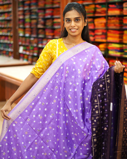 Purple Lavender Woven Chiniya Silk - PE2707