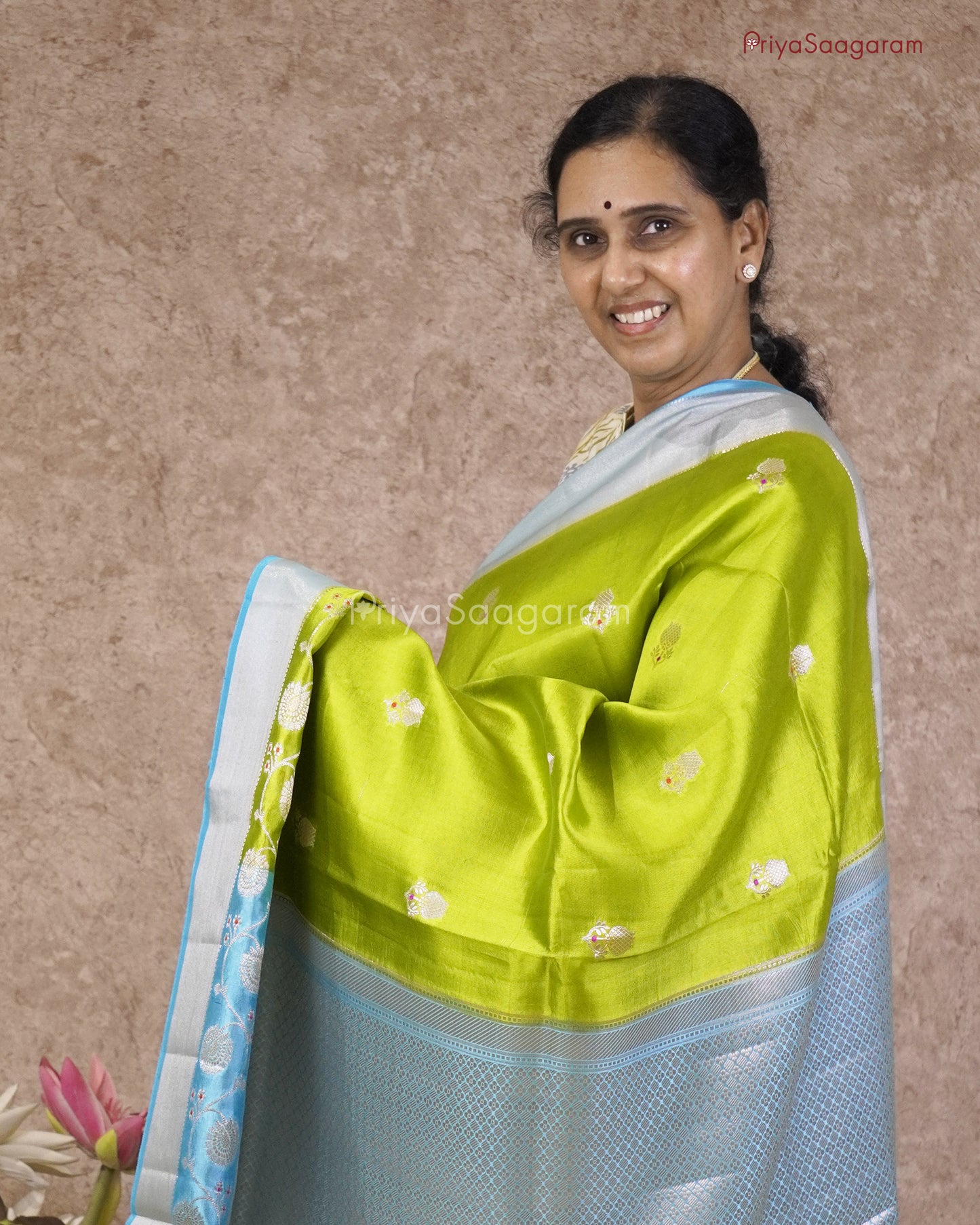 Shining Green Chiniya Silk - PC3199